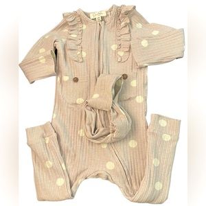Jessica Simpson Girls long sleeve Romper with matching headband